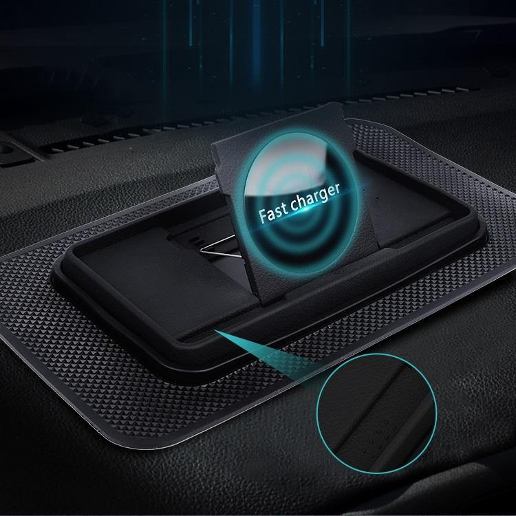 [Upgraded] 10W Wireless Charging Mat Pad for Car, Anti-Slip Dashboard Phone Mount