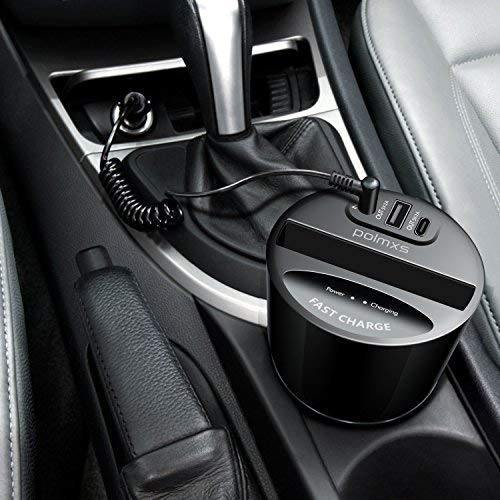 Cup Holder Phone Mount with Wireless Charger For iPhone, Samsung
