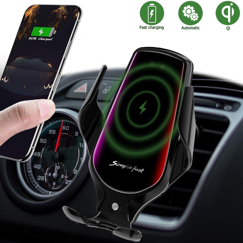 R3 Wireless Cell Phone Holder Charger For Car, Automatic Clamping Mount Smart Sensor