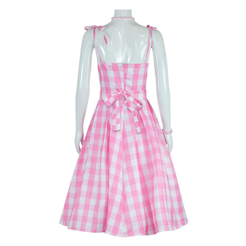 Barbie 2023 Cosplay Outfits Doll Pink Dress Halloween Costume