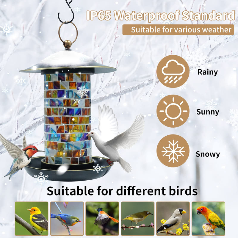 Solar Bird Feeder for Outdoor Hanging