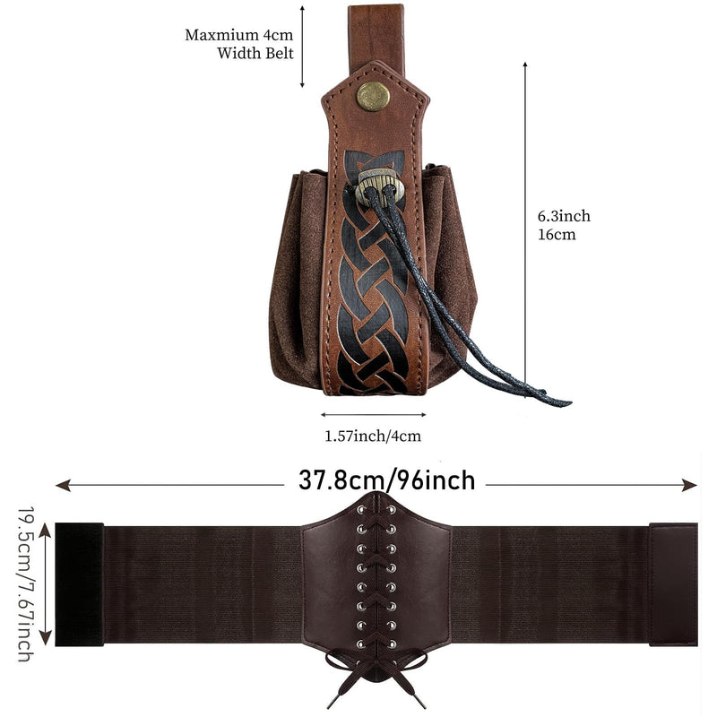 5PCS Corset Renaissance Costume Sets Medieval Renaissance Belt Pouch