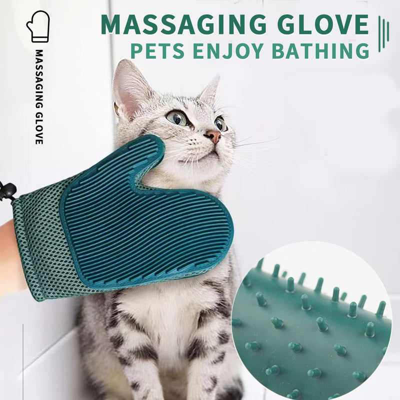 2 in 1 Pet Fur Glove Cat Hair Remover Glove Efficient Pet Hair Remover