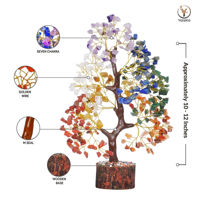 7 Chakra Crystal Décor Tree Feng Shui Tree for Fortune