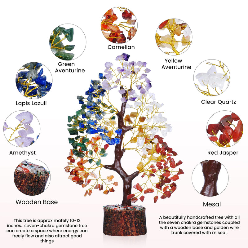 7 Chakra Crystal Décor Tree Feng Shui Tree for Fortune