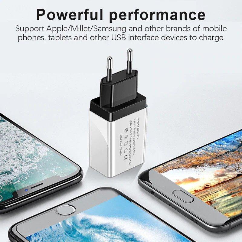 Quick Charge 3.0 Adapter, 18W QC 3.0 Wall Charger Travel Phone Charger USB Plug