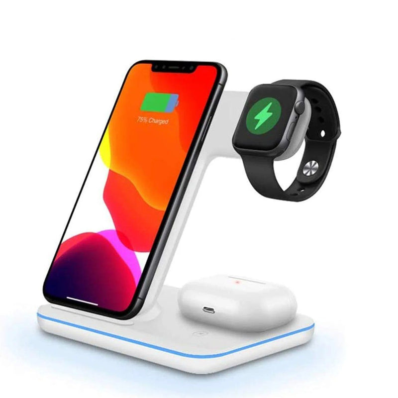 15W Wireless Charger, 3 in 1 Wireless Charging Stand Dock for Apple iWatch Airpods