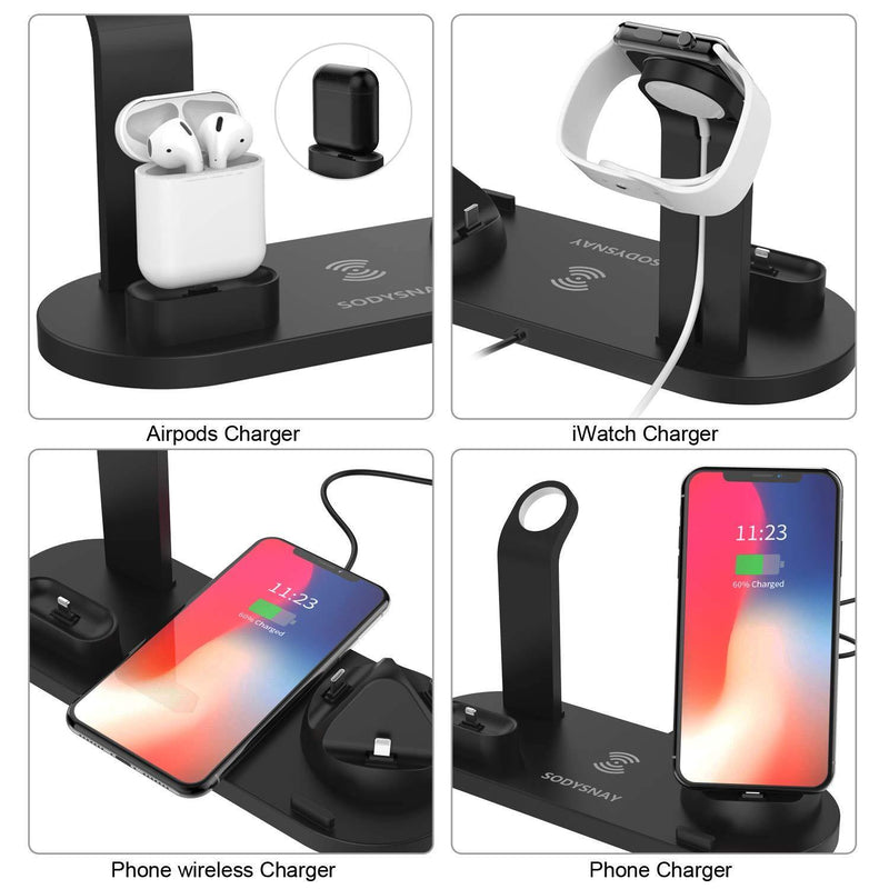 8Blue | 4 in 1 Wireless Charger Dock Station for Apple Watch and Airpods