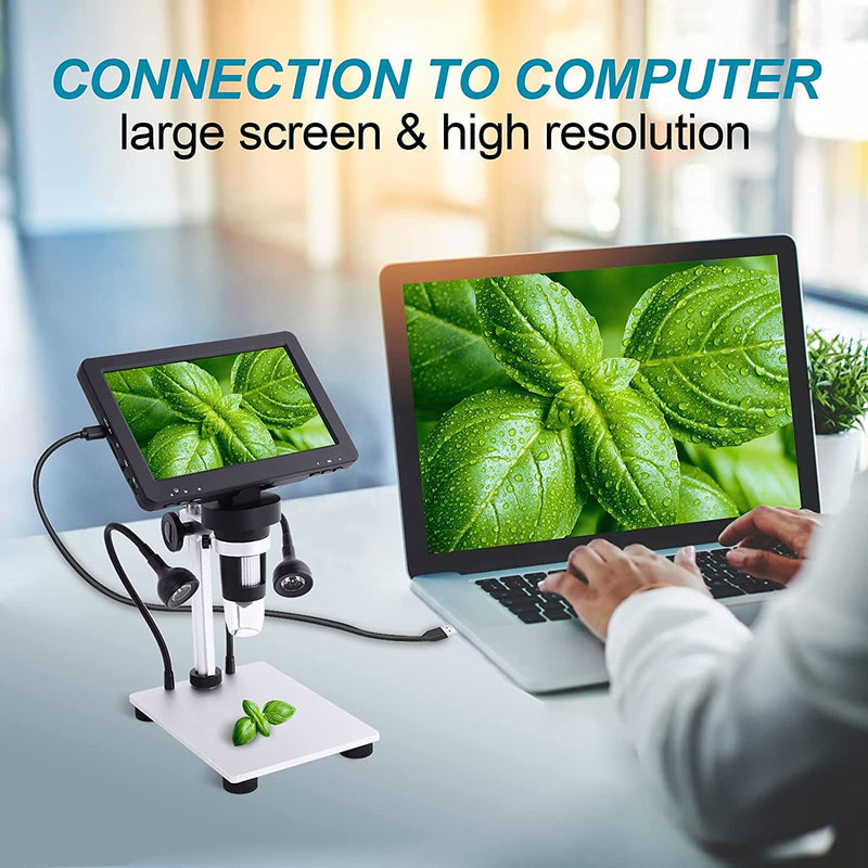 7-Inch LCD Digital Microscope - 1200X Magnification
