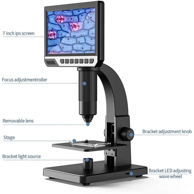 7 inch LCD Digital Microscope - 2000X Magnification
