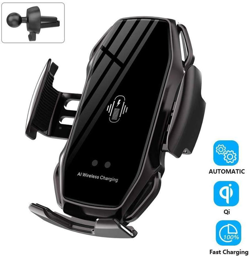 A5 Wireless Car Charger, 10W Qi Auto-Clamping Air Vent Dashboard Car Phone Holder