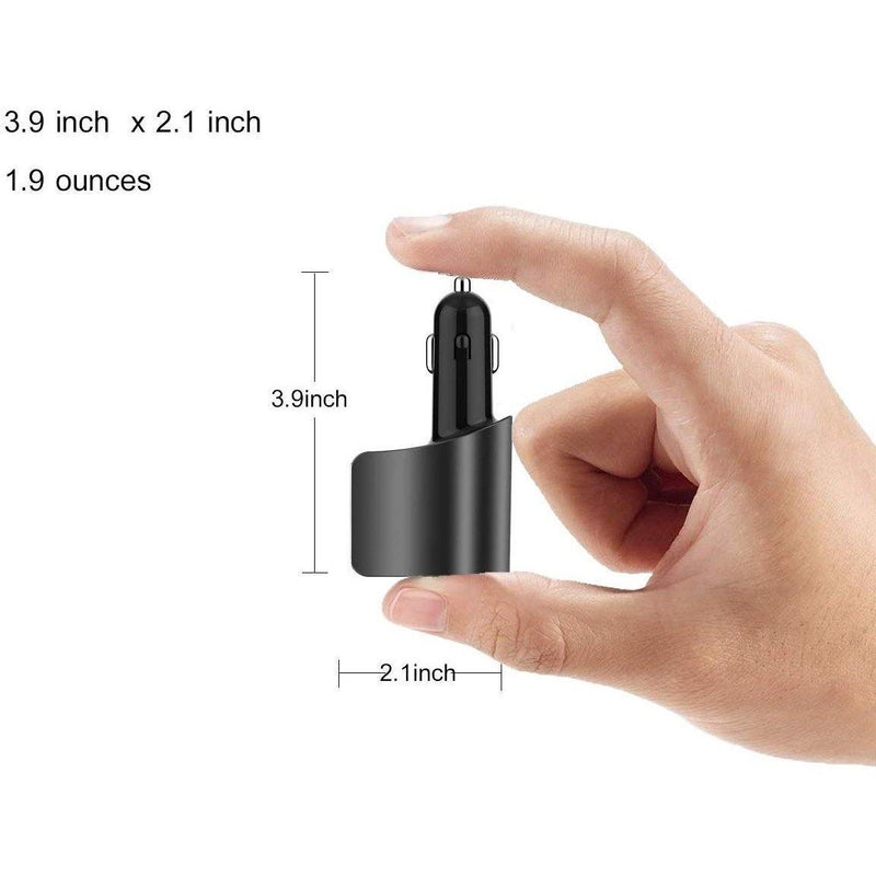 Car Charger Extension Cigarette Lighter Adapter, Socket Splitter with 3 USB and Voltage Meter