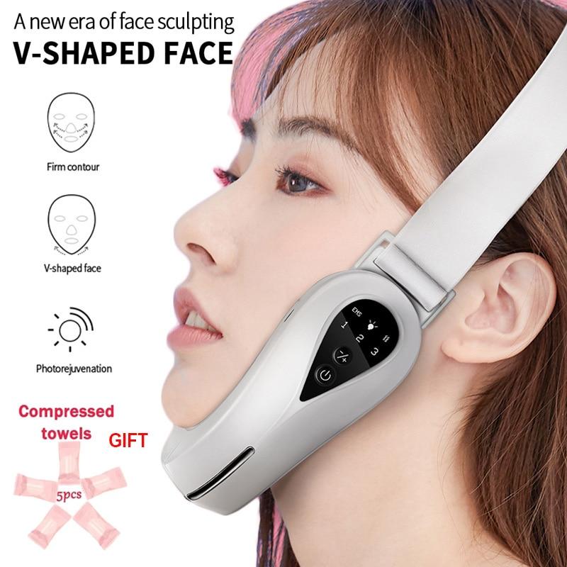 Electric Facial Slimming Strap Massager