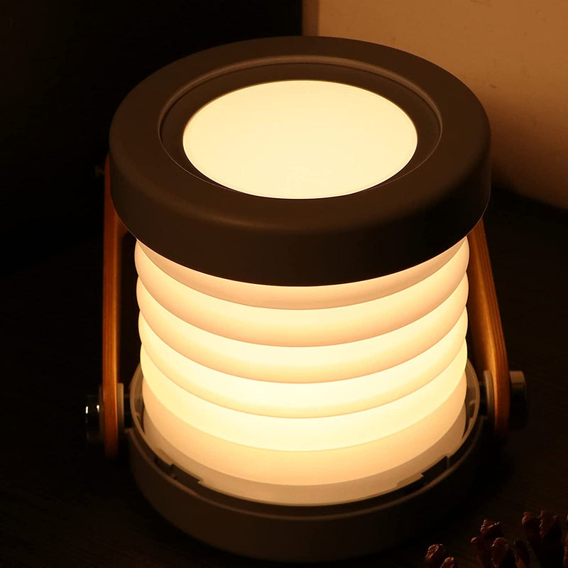 Folding LED Night Light with Wooden Handle