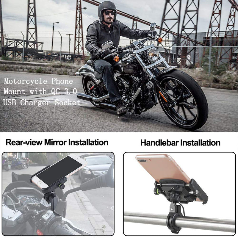 M9 Motorcycle Wireless Phone Charger Holder Mount