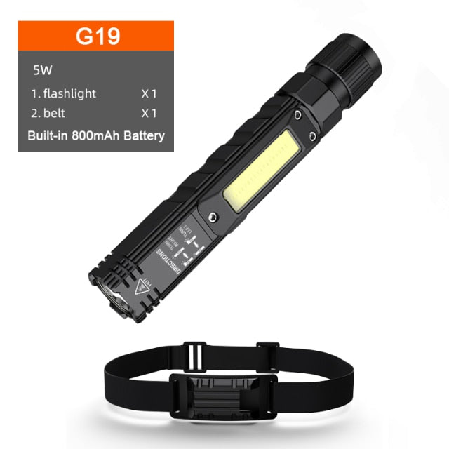 Pocket COB LED Work Light Magnetic Flashlight