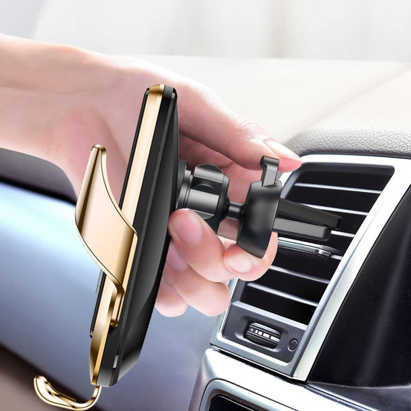 R3 Wireless Cell Phone Holder Charger For Car, Automatic Clamping Mount Smart Sensor