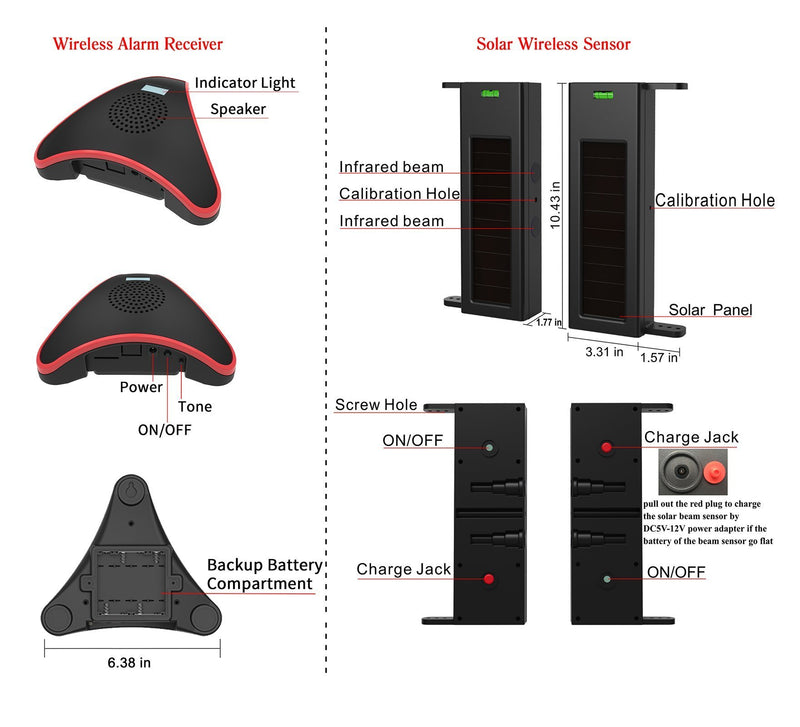 Solar Wireless Driveway Alarm System