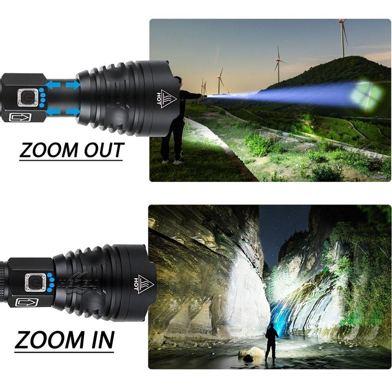 Tactical Rechargeable LED Flashlight - XHP90.2