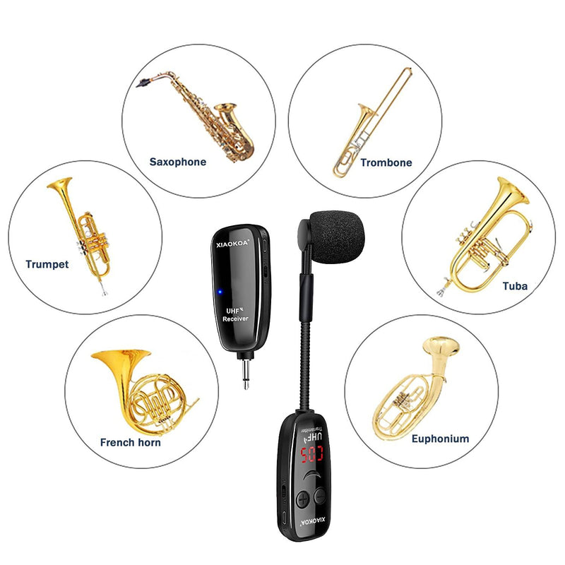 UHF Wireless Saxophone Microphone
