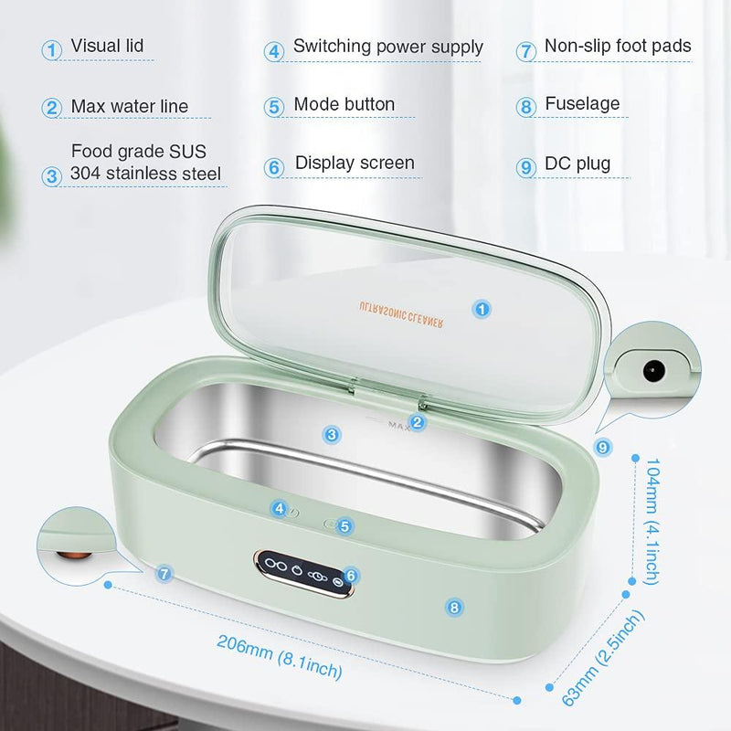 Ultrasonic Jewelry Cleaner - 4 Cleaning Modes
