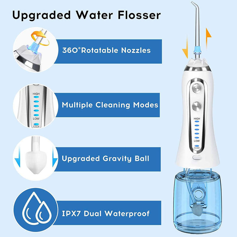 Water Flosser Cordless Teeth Cleaner | 5 Modes