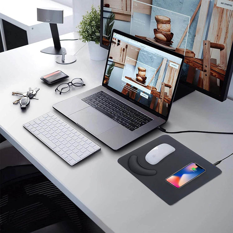 Wireless Charging Mouse Pad with Wrist Support