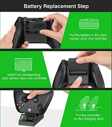 Charger Compatible with Xbox One Rechargeable Battery Packs for Xbox Series X|S & Xbox One/One X/One S/Elite Controllers